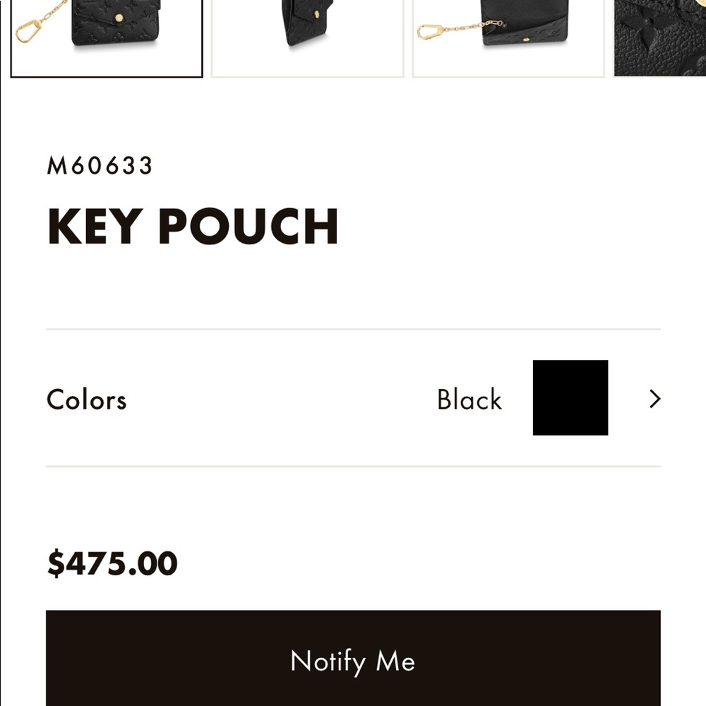 Louis Vuitton empreinte key pouch noir - Picture 9 of 9
